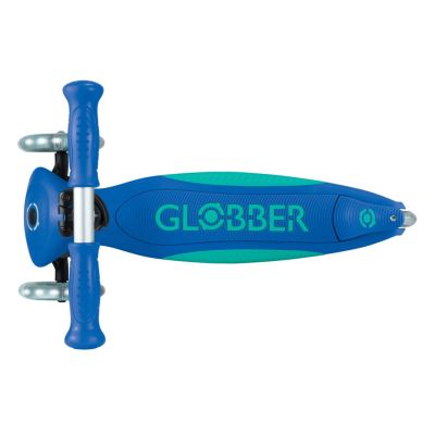 5. Globber Primo Foldable Plus Lights Kids Classic Scooter Blue, Navy (Navy)