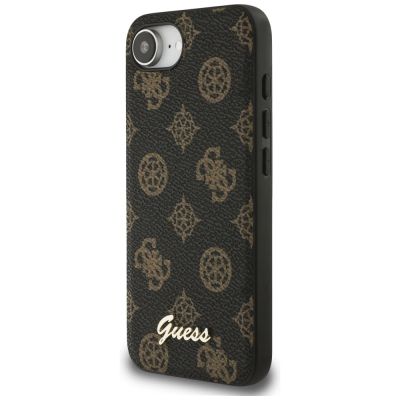 2. Guess Peony Script Logo MagSafe iPhone 16e Case Black