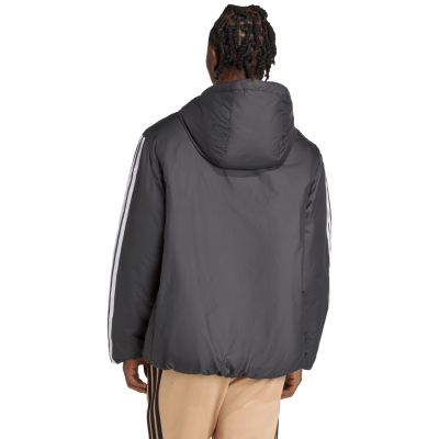 3. Men's adidas Essentials Climawarm 3-Stripes Insulated Hooded Jacket Black JM4042
