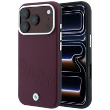BMW Sign Inclined Deboss Letters MagSafe case for iPhone 17 Pro Max / 18 Pro Max - burgundy