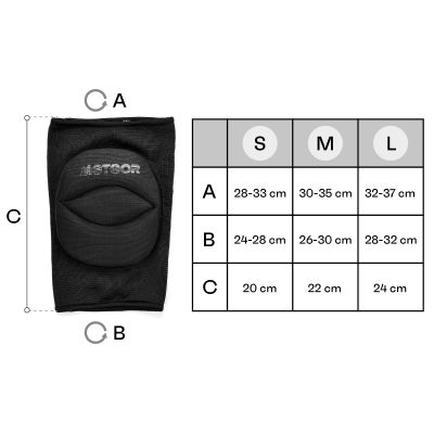 6. Meteor L volleyball knee pads black