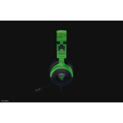 2. Razer Gaming Kraken V4 X Wired Over-Ear Headset with Microphone Minecraft Edition