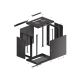 12. Lanberg WF01-6412-00B Wall-mounted RACK Cabinet 19" 12U 600X450 BLACK METAL DOOR (FLAT PACK)