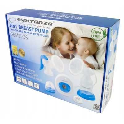 11. Esperanza GEMELOS ECM003B Electric/Manual Breast Pump (150 ml)