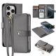 Dux Ducis Lawa iPhone 16 Pro Leather Case with Detachable Magnetic Wallet - Gray