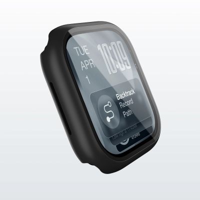 9. AmazingThing Radix Glass Screen Protector with Case for Apple Watch Series 11 42mm - Black