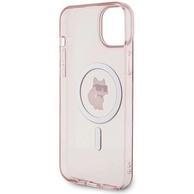 7. Karl Lagerfeld IML Choupette MagSafe case for iPhone 15 Plus - pink