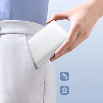 15. Baseus EnerFill FP21 Power Bank 10000mAh 22.5W USB-A - USB-C - White