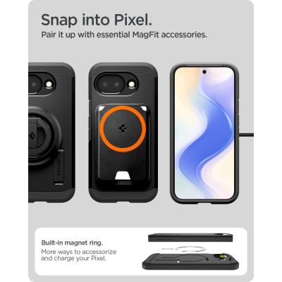 10. Spigen Tough Armor Mag MagSafe case for Google Pixel 10A - black