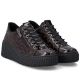 10. Women's patent leather sneakers crocodile brown Rieker N2555-25