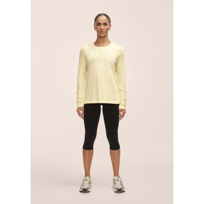 4. Casall Soft Texture Long Sleeve Women's Training T-Shirt Yellow