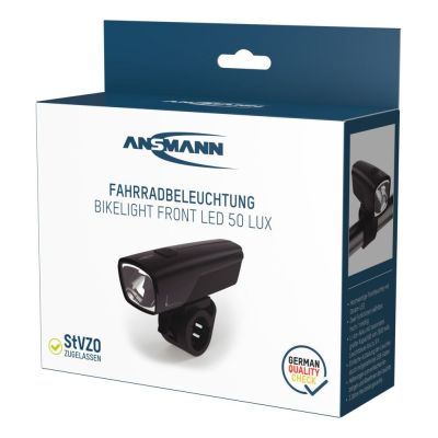 8. Ansmann 1600-0524 bicycle light LED front light 50 lm