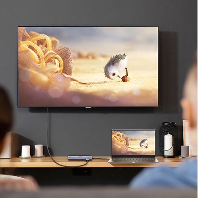 9. Ugreen CM512 90568 USB-C Adapter - 2x USB-A 3.0 / HDMI / RJ45 / SD and TF Card Reader / USB-C PD 100W - Gray