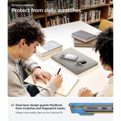 9. Spigen Urban Fit Case for MacBook Air 13" 2023 / 2024 / 2025 2026 - Gray