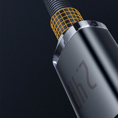14. Baseus Crystal Shine Series cable USB cable for fast charging and data transfer USB Type A - Lightning 2.4A 1.2m black (CAJY000001)