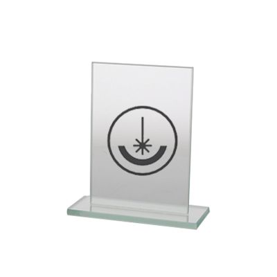 Engraved glass trophy