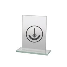 Engraved glass trophy