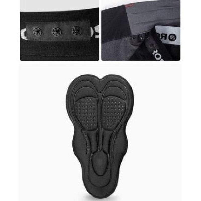 2. Rockbros Men's 2-in-1 Cycling Shorts Gray 4XL