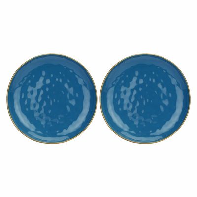 Set of 2 Concerto Blu Avio round platters - Navy blue, 32 cm