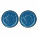 Set of 2 Concerto Blu Avio round platters - Navy blue, 32 cm