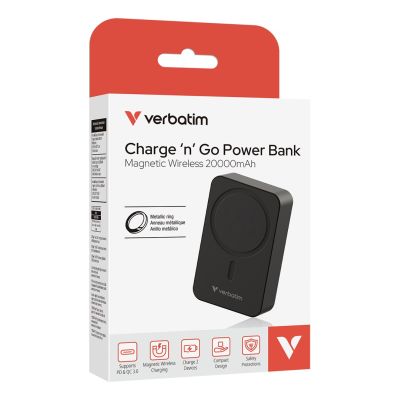 3. Verbatim Charge 'n' Go Essentials 20000 mAh Wireless Charging Black