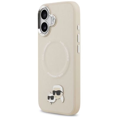 2. Karl Lagerfeld Karl & Choupette Pins MagSafe Case for iPhone 17 - Beige