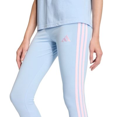 4. adidas Essentials 3-Stripes Cotton Women's Leggings Light Blue KD2352