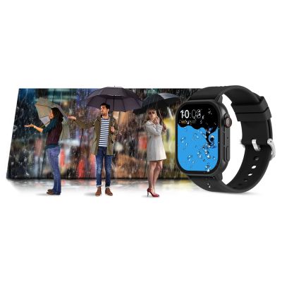 22. Smartwatch Gravity GT15-1 Black Silicone Strap + Black Bracelet