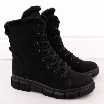 21. Rieker W X3402-00 RKR743 Fur Ankle Boots