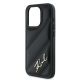 6. Karl Lagerfeld Diagonal Quilted Script case for iPhone 15 Pro Max - black