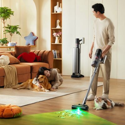 7. UWANT V800 Upright Vacuum Cleaner with Self-Emptying Station - Gray