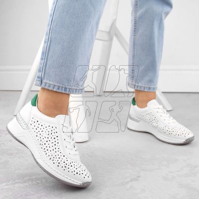 5. Comfortable leather shoes Rieker W RKR692 white