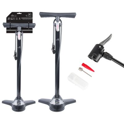 14. WORKSHOP/BICYCLE PUMP 180PSI (12BAR) WITH PRESSURE GAUGE XQMAX PRO