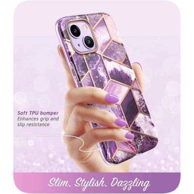 10. Supcase Cosmo iPhone 14 Plus Case - Pink Marble