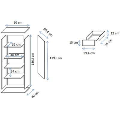 4. Display cabinet S1 SOHO 60x41x192 cashmere+black