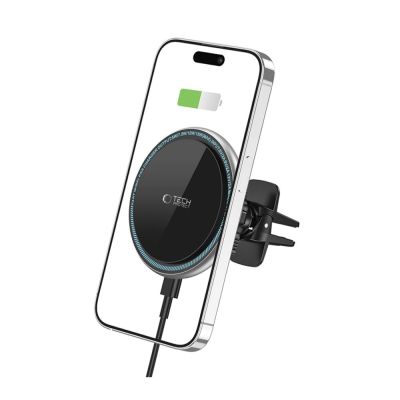 2. Tech-Protect A2 Car Phone Holder with MagSafe 15W Inductive Charger for Air Vent - Black