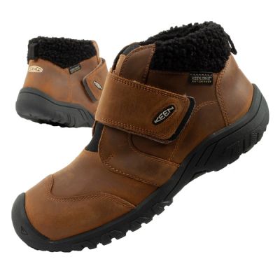 Keen Junior Kootenay Waterproof Brown Ankle Boots