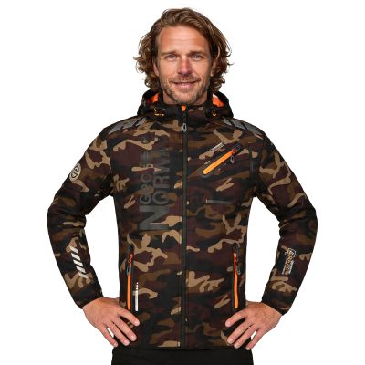 5. Geographical Norway Royaute M Softshell Jacket WU1057H-GN-KAKI-ORANGE