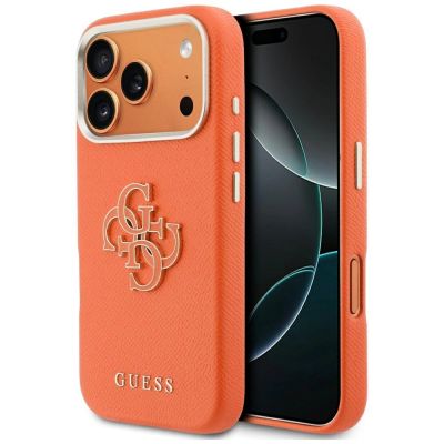 Guess FW Resin Logo case for iPhone 17 Pro - orange