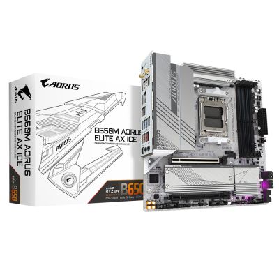 2. Gigabyte B650M AORUS ELITE AX ICE Motherboard