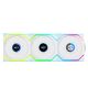 3. Lian Li LULI-100 UNI FAN SL LCD fan, ARGB, PWM, 3x, 120 mm, Wireless control via 2.4GHz controller, white
