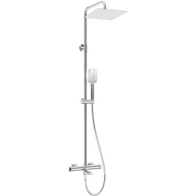 Rain shower with thermostatic bathtub mixer
