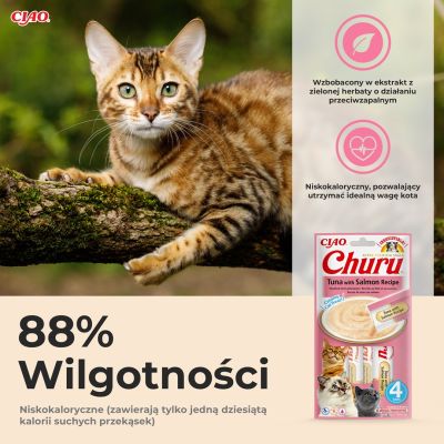 4. CHURU Tuna and Salmon Treat for Cats 4x14g