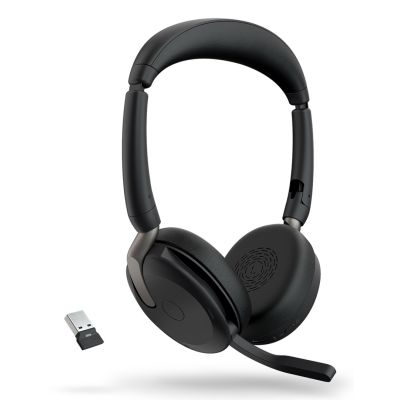7. Jabra Evolve2 65 Flex UC Stereo Link380a Over-Ear Headphones