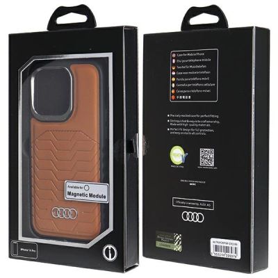 7. Audi Synthetic Leather case with MagSafe for iPhone 14 Pro - brown