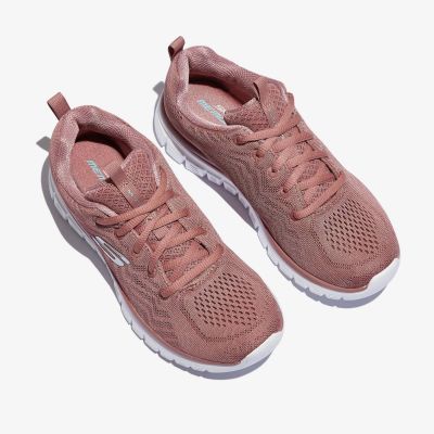 6. Skechers Graceful Get Connected Pink Women's Sneakers (12615-MVE)