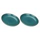 Set of 2 Concerto Ottanio round bowls - Blue-green, 30 cm
