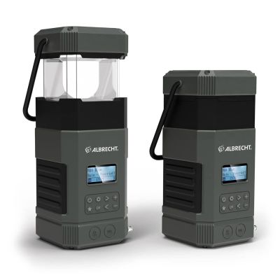 7. Albrecht DR 114 DAB Battery-powered camping lantern USB port