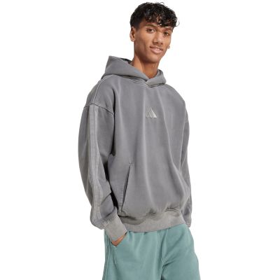 4. Men's adidas ALL SZN Fleece Washed Hoodie gray JL6539