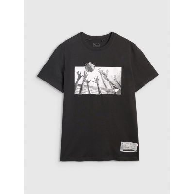 8. Men's regular t-shirt with volleyball print 4F 4FRAW25TTSHM3319-20S